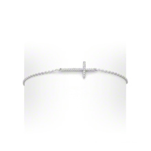 Clássico pulseira cruz e pulseira de prata esterlina jóias set (kt3007)